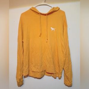 L PINK Yellow Lightweight Hoodie